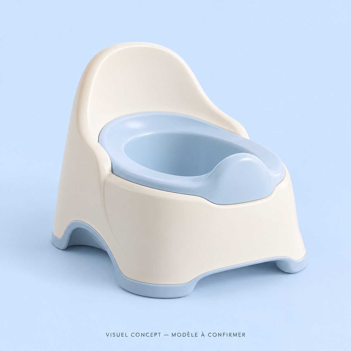 Visuel concept — Pot de voyage pour enfant DEENII ; modèle fournisseur à confirmer.