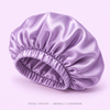 Visuel concept — Bonnet de nuit en satin DEENII ; modèle fournisseur à confirmer.