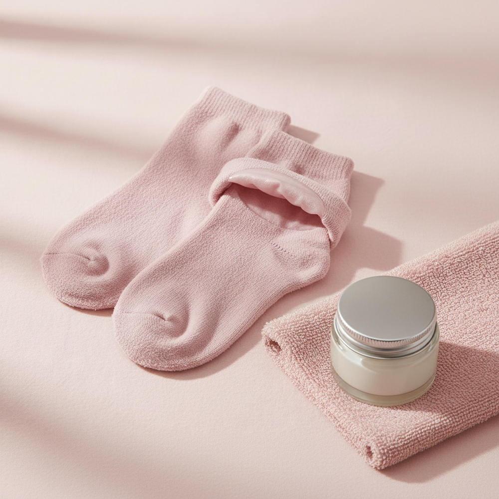 Chaussettes hydratantes DEENII pour les pieds en situation