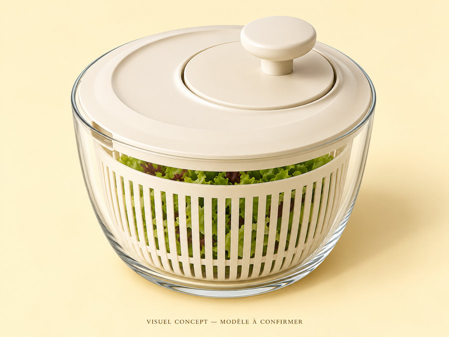 Essoreuse à salade DEENII — vue ; visuel concept, modèle à confirmer.
