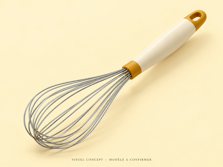 Fouet de cuisine DEENII — vue ; visuel concept, modèle à confirmer.