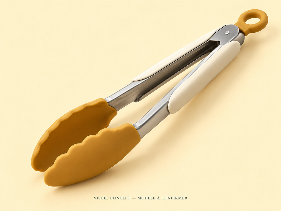 Pince de cuisine DEENII — vue ; visuel concept, modèle à confirmer.