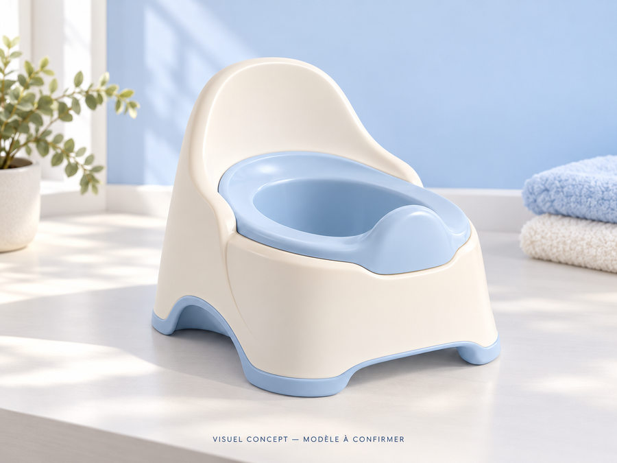 Pot de voyage pour enfant DEENII — rangement ; visuel concept, modèle à confirmer.
