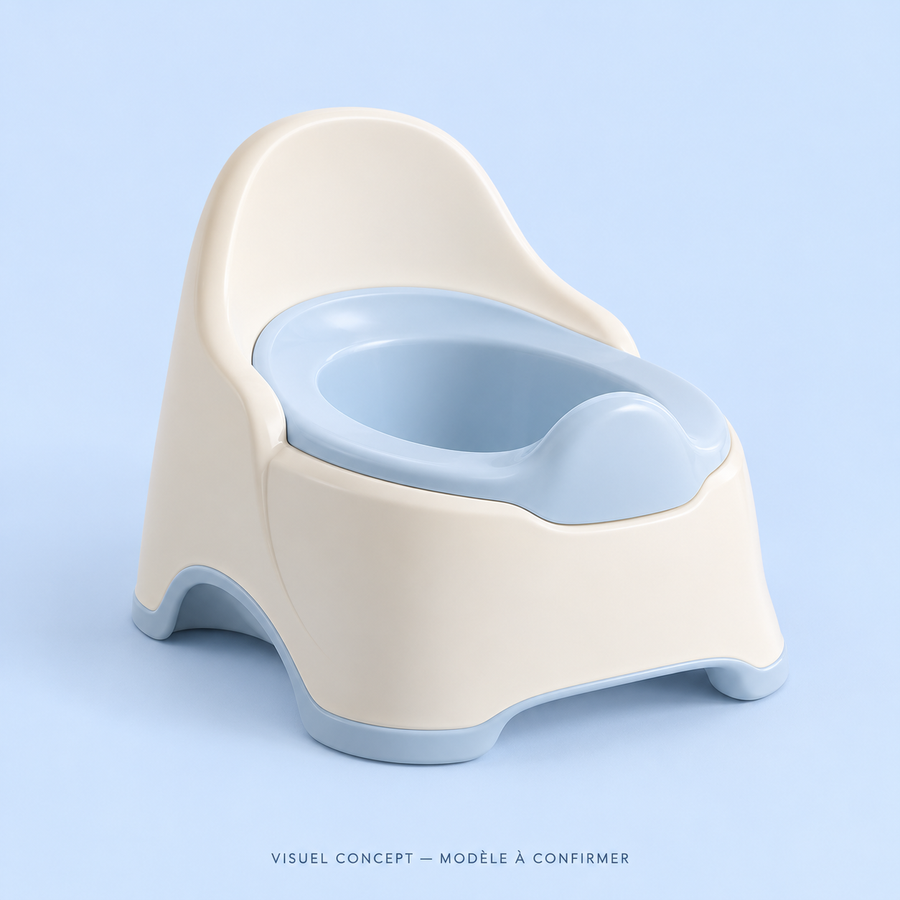 Visuel concept — Pot de voyage pour enfant DEENII ; modèle fournisseur à confirmer.