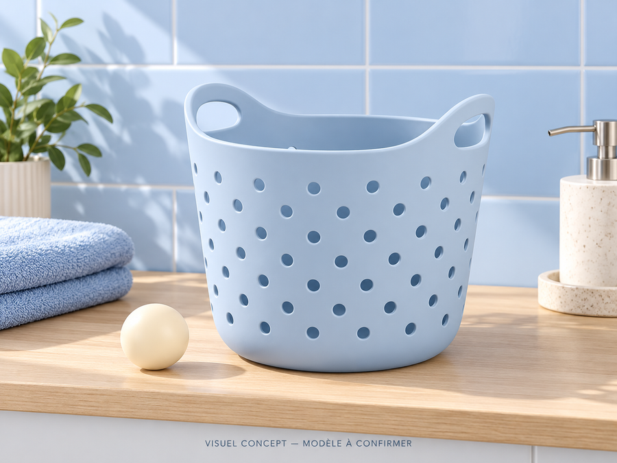 Rangement pour jouets de bain DEENII — rangement ; visuel concept, modèle à confirmer.