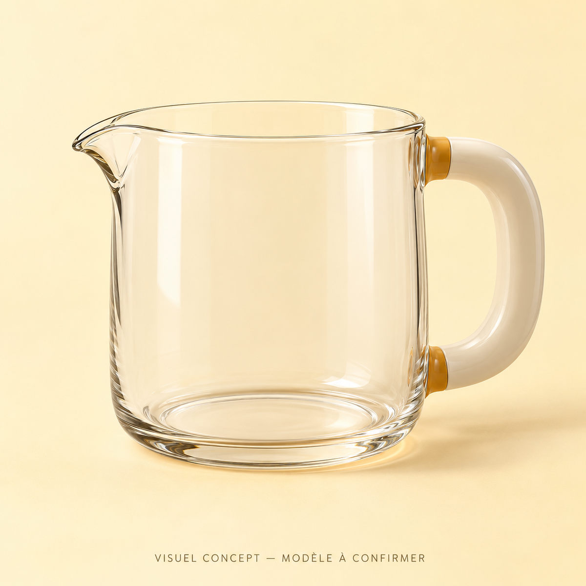Visuel concept — Verre doseur DEENII ; modèle fournisseur à confirmer.